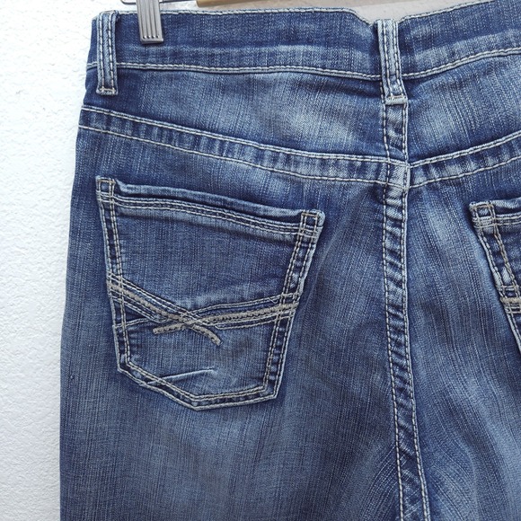 MENS BKE Tyler Straight Jeans Medium Wash Stretch Zip/Button Fly Size 34 x 34 - Picture 9 of 12